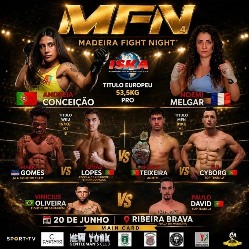 Madeira Fight Night regressa em grande no dia 20 de junho com card de luxo