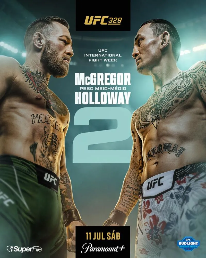 Conor McGregor regressa ao octógono para a aguardada revanche frente a Max Holloway no UFC 329