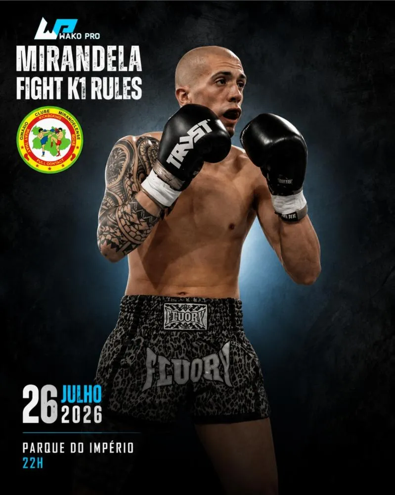 João Soares quer impor o seu ritmo no Mirandela Fight K1 Rules frente a Aarón Rodríguez