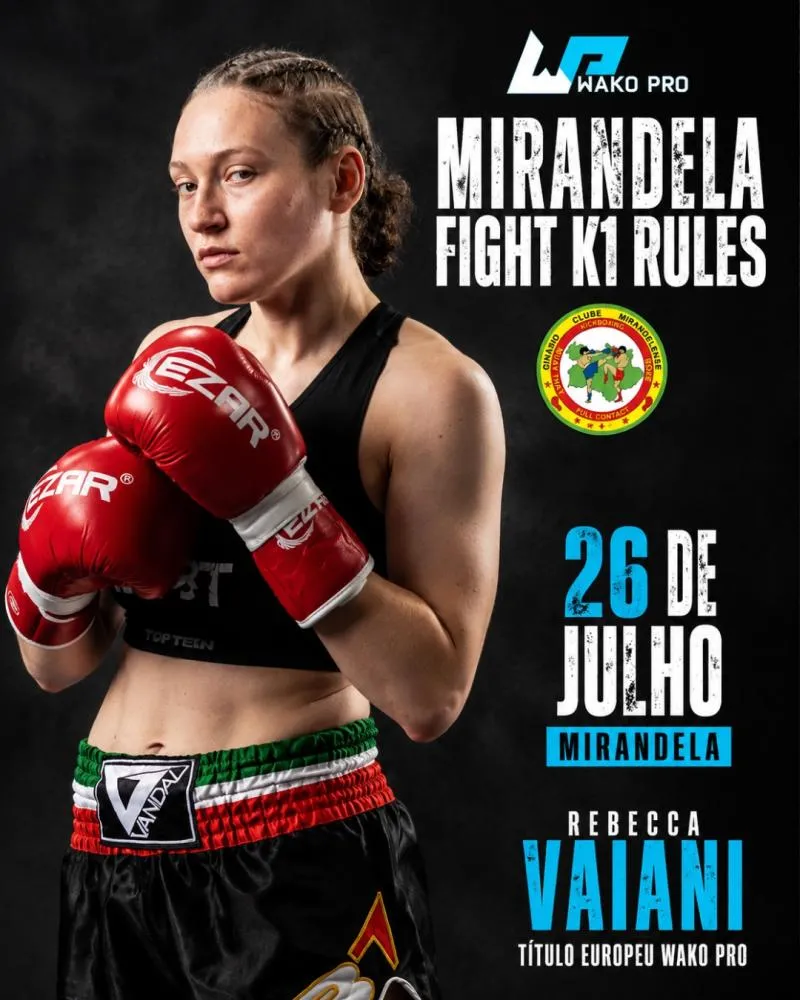 Rebecca Vaiani quer conquistar o título europeu WAKO PRO em Mirandela: “Os fãs podem esperar um confronto vibrante e emocionante”