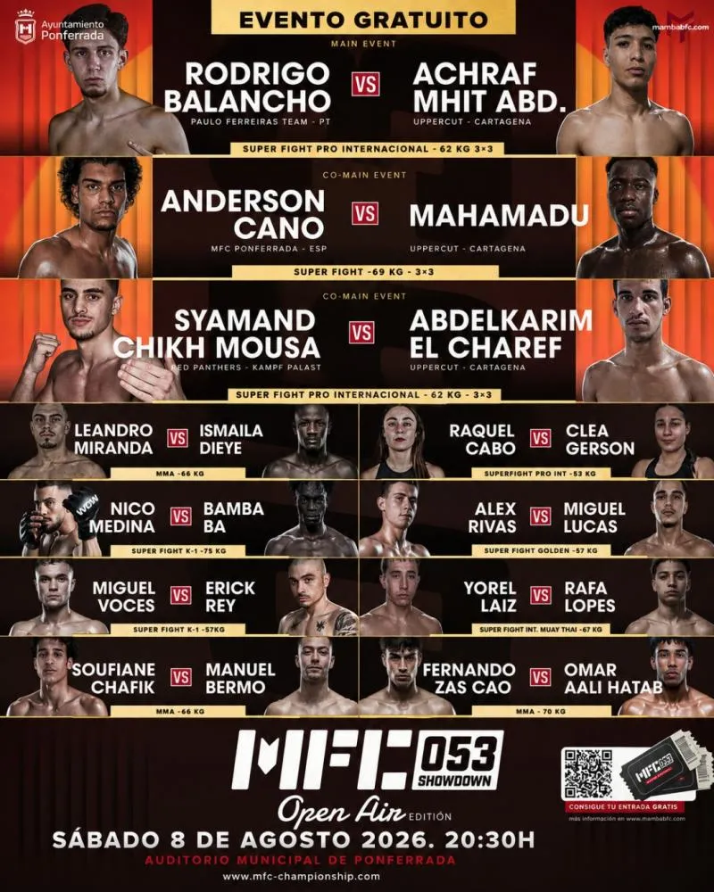 MFC 53 leva portugueses a Espanha com Rodrigo Balancho em destaque no combate principal
