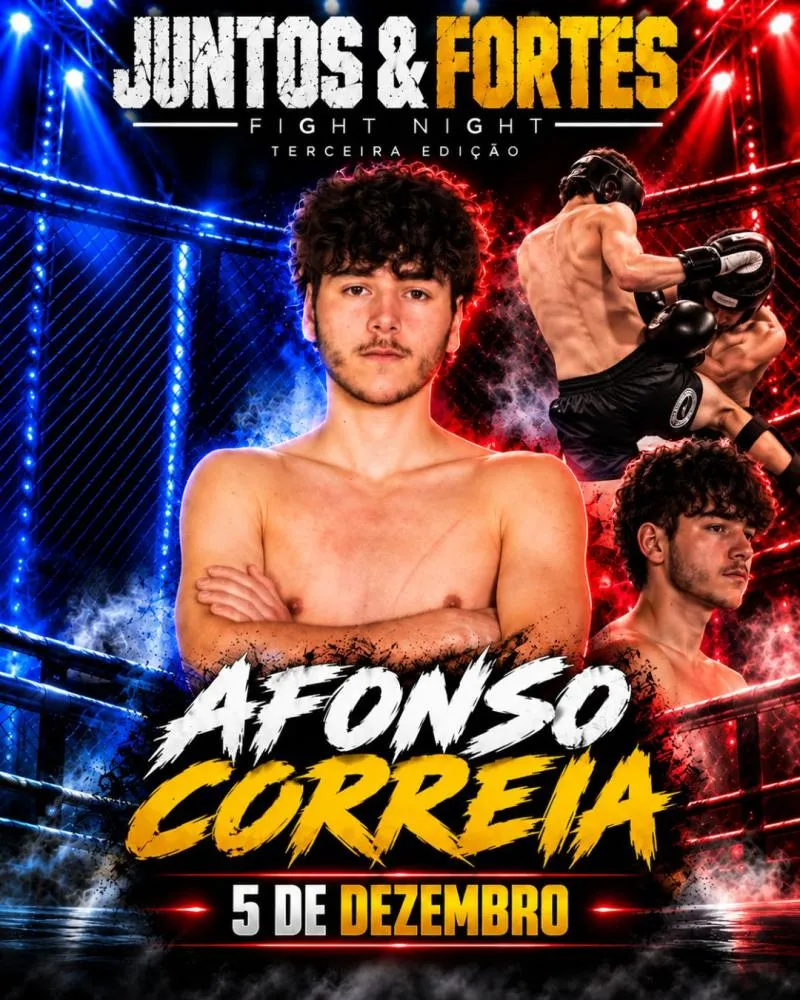 Afonso Correia enfrenta José Lima no Juntos & Fortes Fight Night: “Quero fechar o ano em alta”