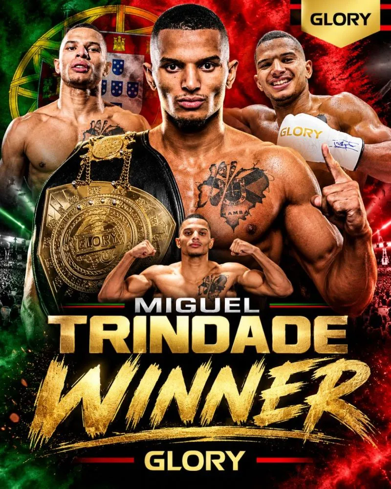 Miguel Trindade faz história e conquista o título mundial de pesos-pena do GLORY